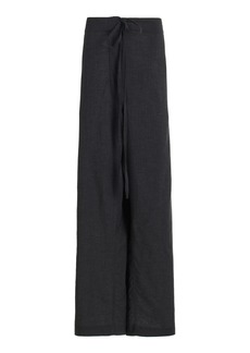 The Row - Argent Oversized Silk-Cotton Pants - Dark Grey - M - Moda Operandi