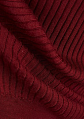The Row - Arzino ribbed cashmere and silk-blend turtleneck sweater - Burgundy - XS