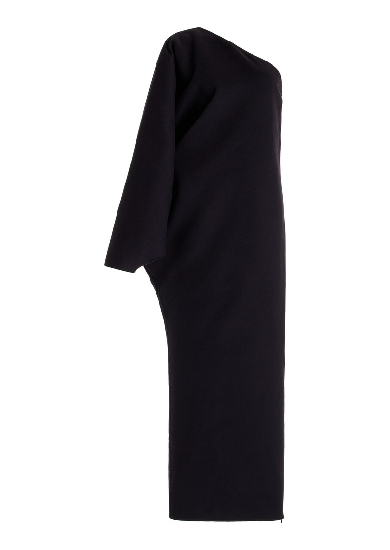 The Row - Asymmetric Cashmere Maxi Dress - Black - US 6 - Moda Operandi