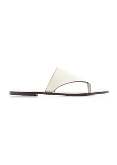 The Row - Avery Leather Thong Sandals - White - IT 36 - Moda Operandi