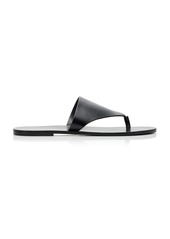The Row - Avery Leather Thong Sandals - Black - IT 37.5 - Moda Operandi