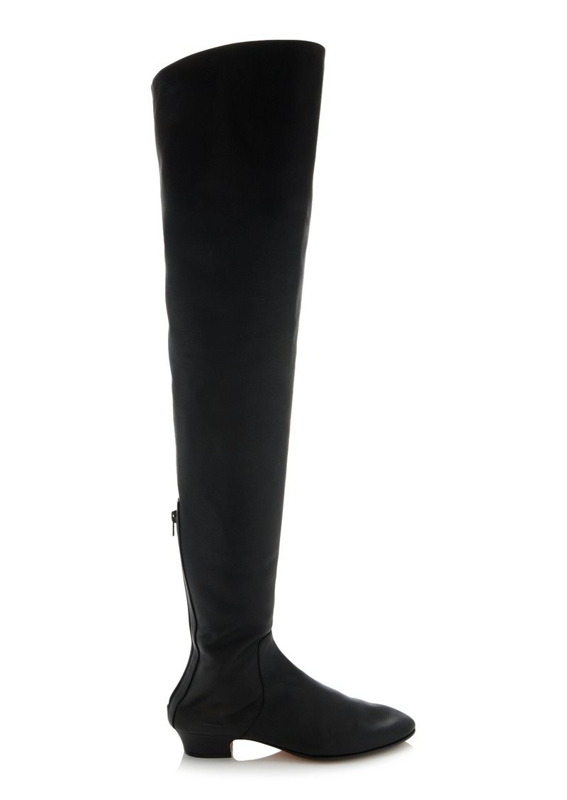 The Row - Awar Leather Over-The-Knee Boots - Black - IT 40 - Moda Operandi