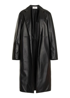 The Row - Babil Leather Coat - Black - M - Moda Operandi