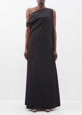 The Row - Bamaris One-shoulder Cotton Maxi Dress - Womens - Black
