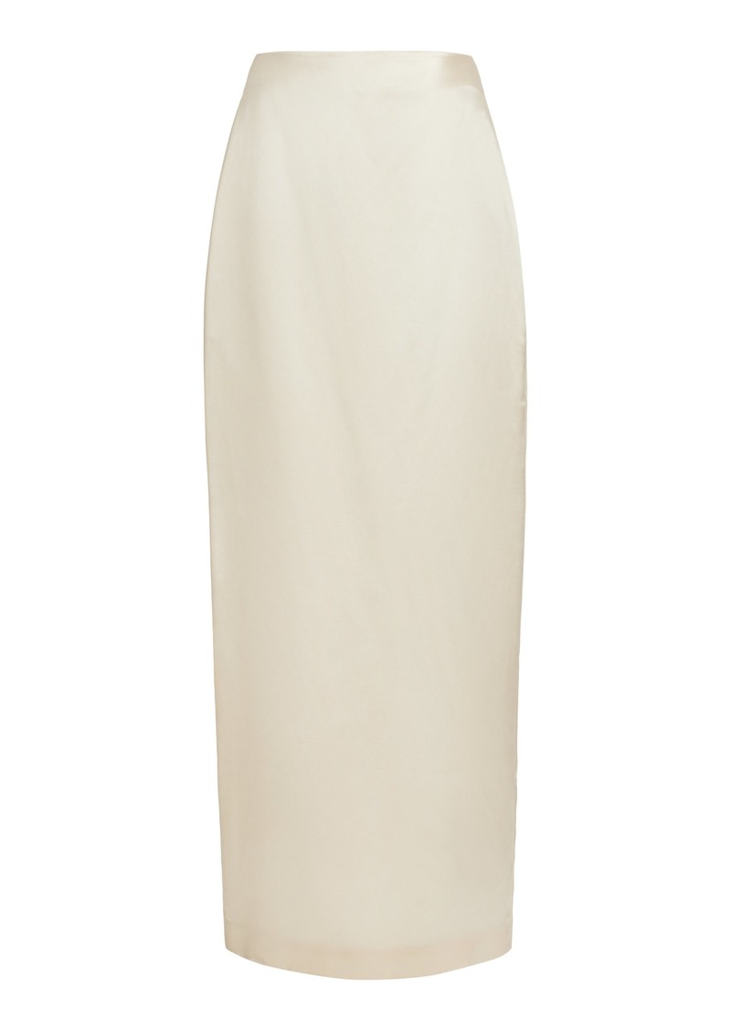 The Row - Bartelle Silk Maxi Pencil Skirt - White - US 2 - Moda Operandi