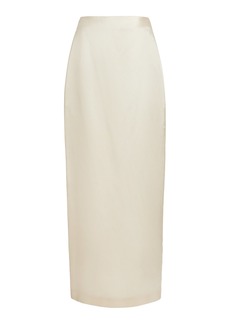 The Row - Bartelle Silk Maxi Pencil Skirt - White - US 6 - Moda Operandi