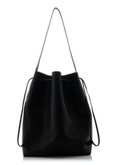 The Row - Belvedere Drawstring Leather Tote Bag - Black - OS - Moda Operandi