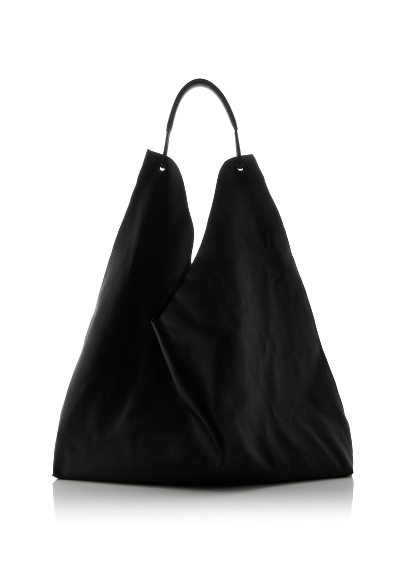 The Row - Bindle 3 Leather Hobo Bag - Black - OS - Moda Operandi