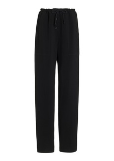 The Row - Bonnette Drawstring Wool-Blend Straight-Leg Pants - Black - US 4 - Moda Operandi