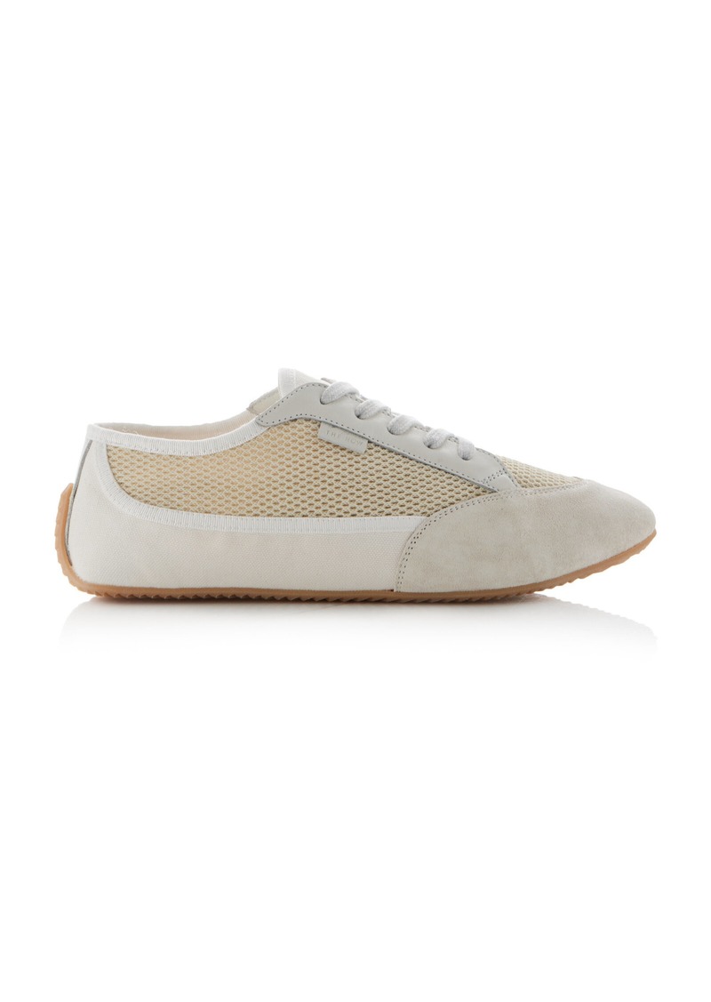 The Row - Bonnie Suede-Trimmed Canvas Sneakers - Ivory - IT 38 - Moda Operandi