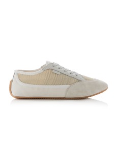 The Row - Bonnie Suede-Trimmed Canvas Sneakers - Ivory - IT 37.5 - Moda Operandi