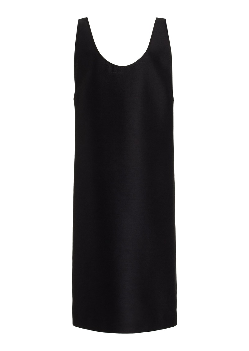 The Row - Bumi Sleeveless Wool-Silk Midi Shift Dress - Black - S - Moda Operandi