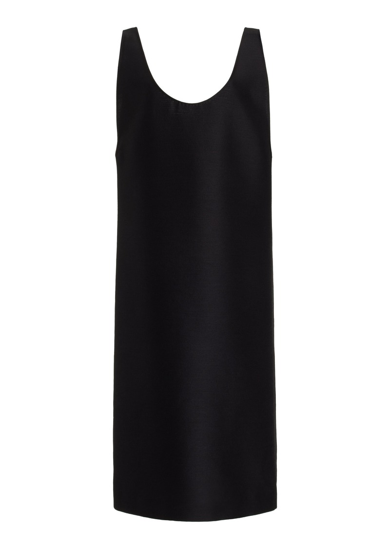 The Row - Bumi Sleeveless Wool-Silk Midi Shift Dress - Black - L - Moda Operandi