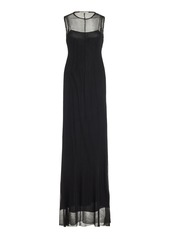 The Row - Caia Silk Mesh Maxi Dress - Black - XS - Moda Operandi