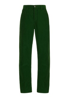 The Row - Carlind Cotton Corduroy Straight-Leg Pants - Green - US 4 - Moda Operandi