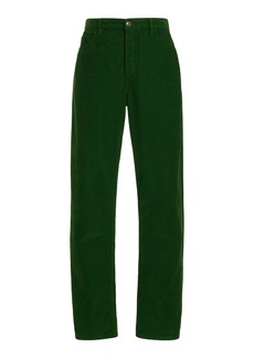 The Row - Carlind Cotton Corduroy Straight-Leg Pants - Green - US 8 - Moda Operandi