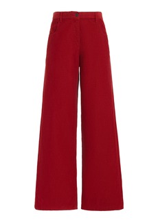 The Row - Chan High-Rise Wide-Leg Jeans - Red - US 6 - Moda Operandi