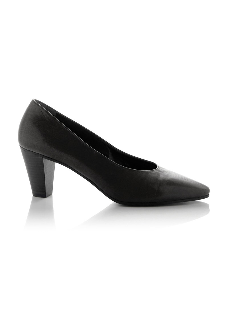 The Row - Charlotte Leather Pumps - Black - IT 37 - Moda Operandi