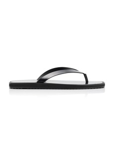 The Row - City Leather Flip-Flop Sandals - Black - IT 37 - Moda Operandi