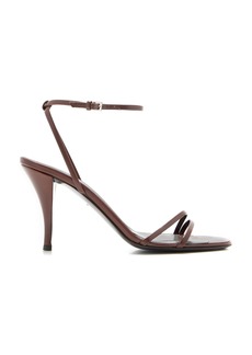 The Row - Cleo Leather Sandals - Brown - IT 38 - Moda Operandi