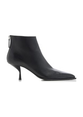 The Row - Coco Leather Booties - Black - IT 37 - Moda Operandi