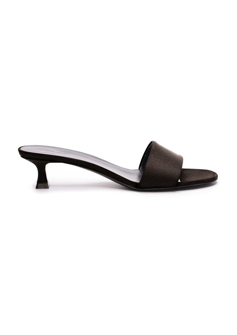 The Row - Combo Leather Mules - Black - IT 36.5 - Moda Operandi