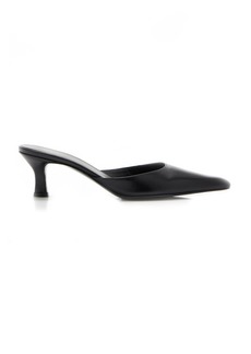 The Row - Cybil Leather Mules - Black - IT 37 - Moda Operandi