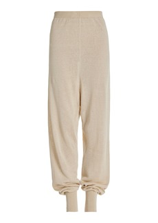 The Row - Dalbero Baggy Linen-Silk Jogger Pants - Ivory - M - Moda Operandi