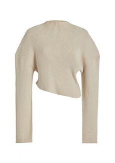 The Row - Danana Draped Cotton Sweater - Ivory - M - Moda Operandi