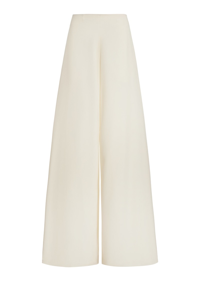 The Row - Dela High-Rise Wool Wide-Leg Pants - Ivory - US 2 - Moda Operandi