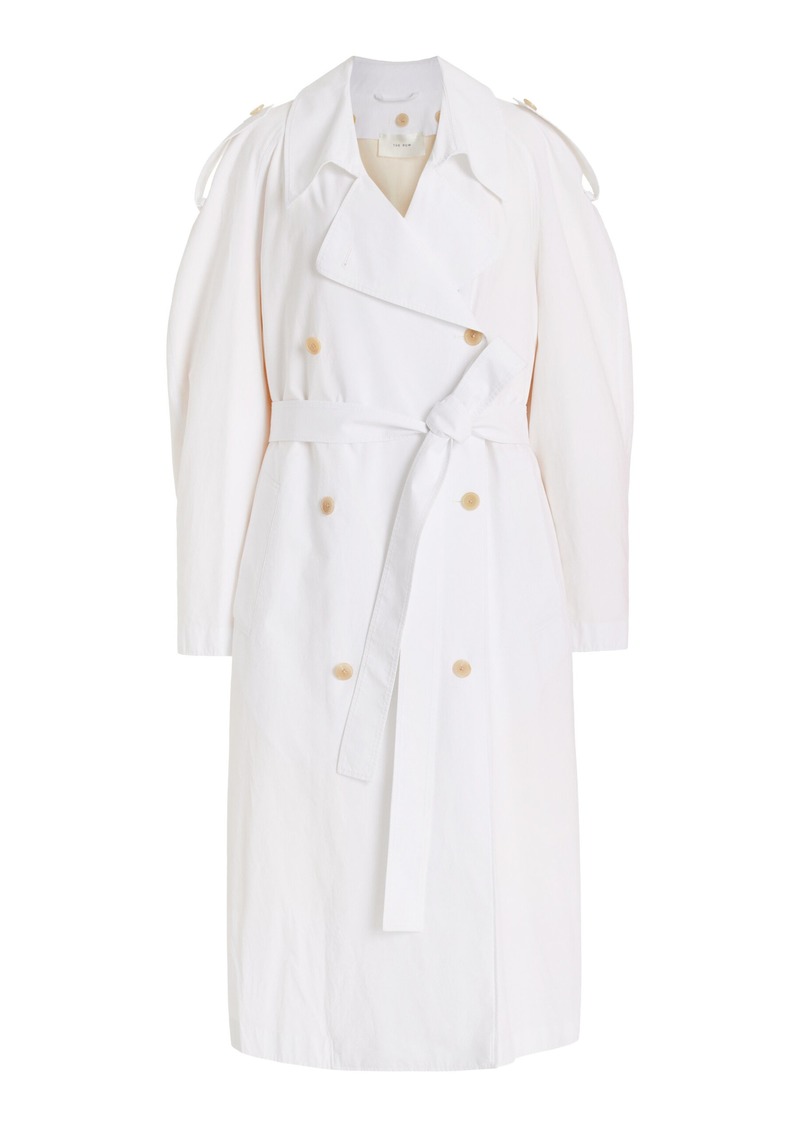 The Row - Denver Cotton Poplin Trench Coat - White - S - Moda Operandi