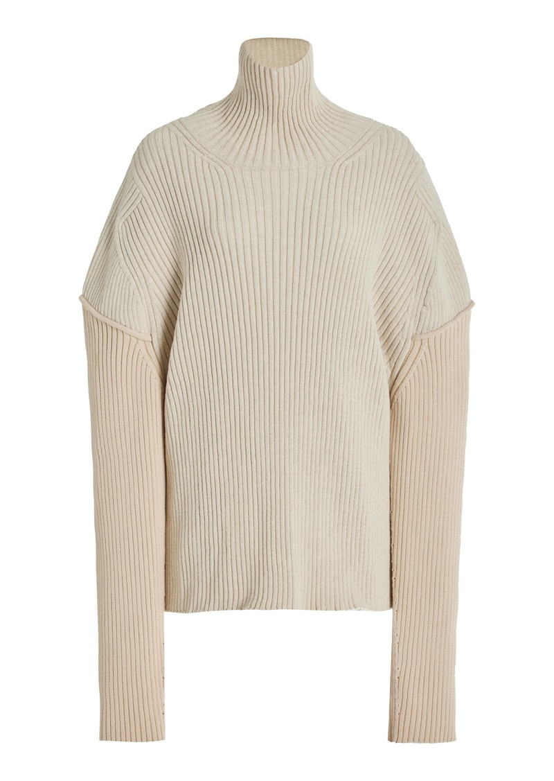 The Row - Dua Knit Cotton-Cashmere Top - Neutral - M - Moda Operandi