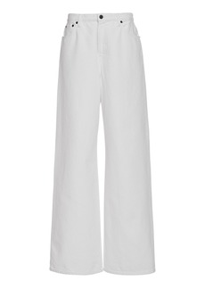 The Row - Egli Rigid Mid-Rise Wide-Leg Jeans - White - US 10 - Moda Operandi