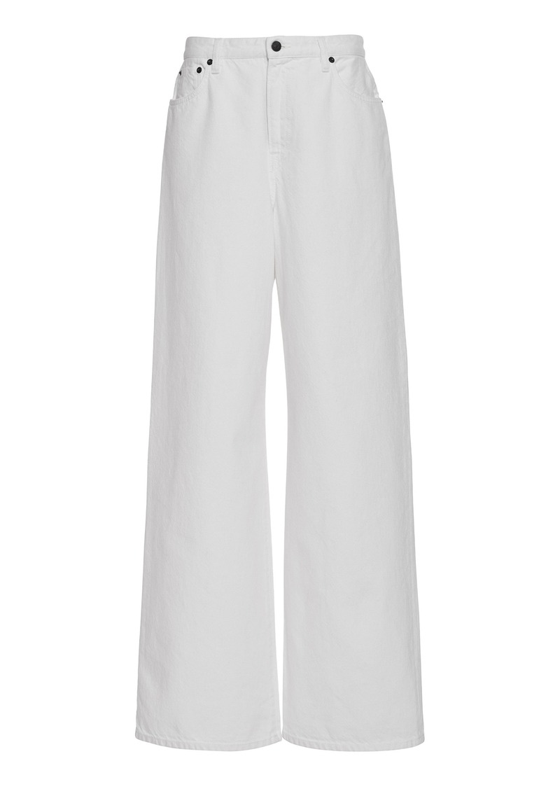 The Row - Egli Rigid Mid-Rise Wide-Leg Jeans - White - US 12 - Moda Operandi