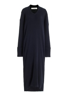 The Row - Elodie Knit Cotton Maxi Dress - Blue - L - Moda Operandi