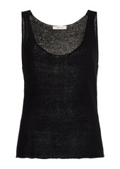 The Row - Favana Knit Silk Tank Top - White - XL - Moda Operandi