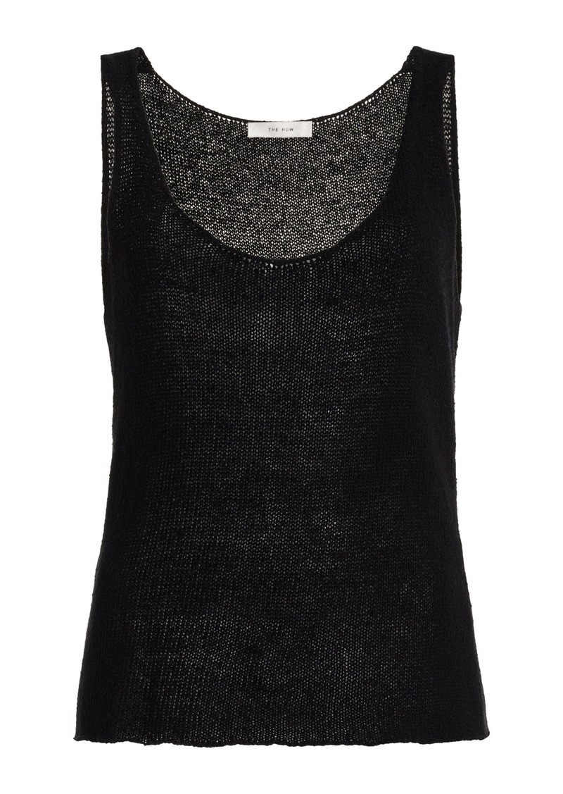 The Row - Favana Knit Silk Tank Top - Black - S - Moda Operandi