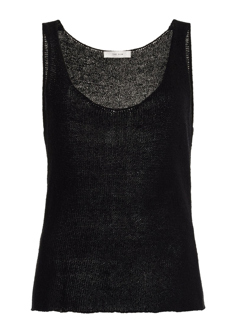 The Row - Favana Knit Silk Tank Top - Black - XS - Moda Operandi