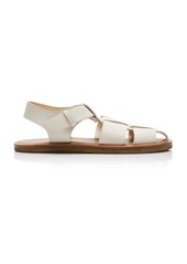 The Row - Fisherman Leather Sandals - White - IT 41 - Moda Operandi