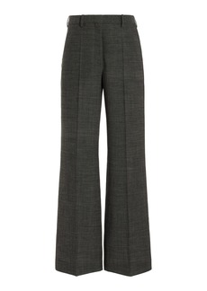 The Row - Gandal Tailored Wool Flare Pants - Grey - US 4 - Moda Operandi