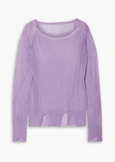 The Row - Giro metallic knitted sweater - Purple - XS
