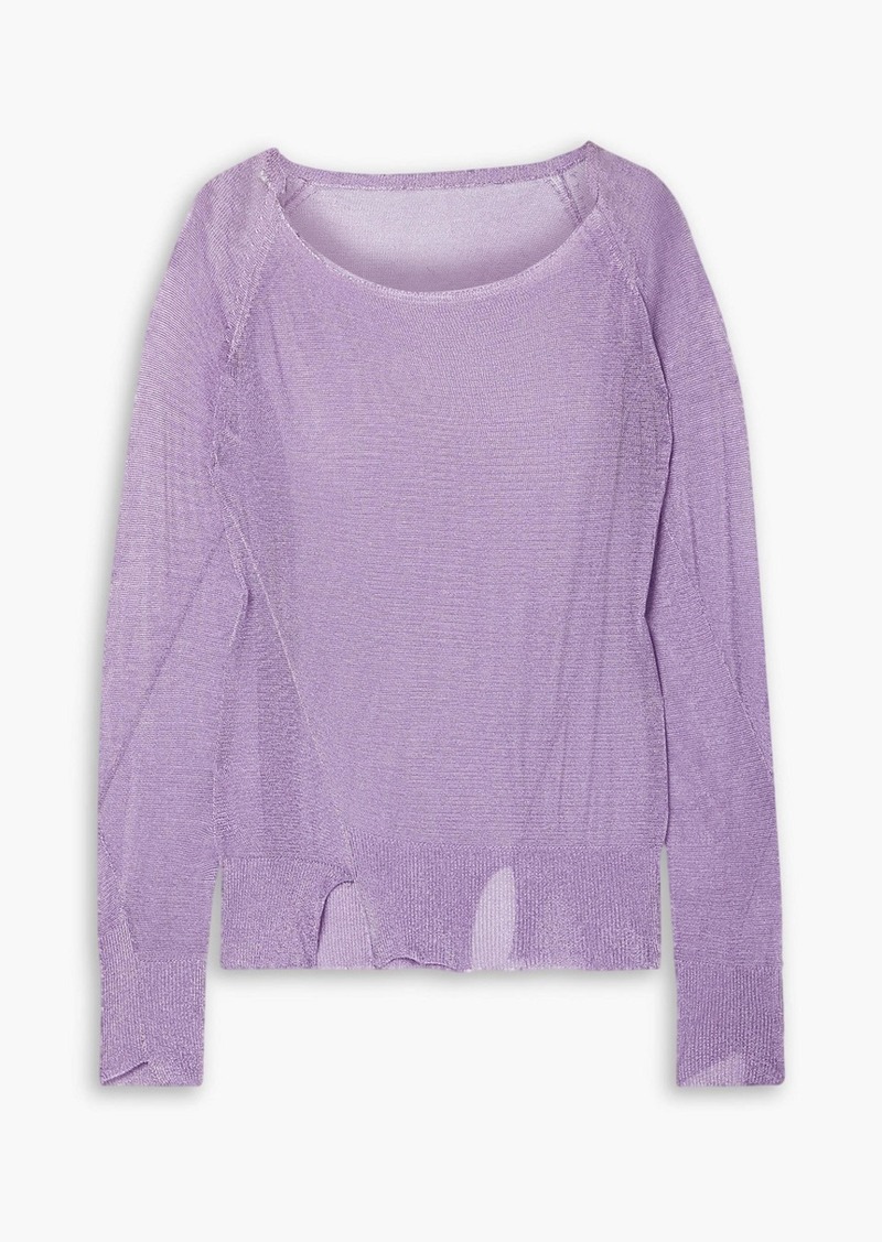 The Row - Giro metallic knitted sweater - Purple - XS