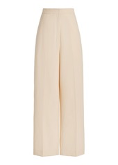 The Row - Gordon High-Waisted Wool-Cotton Wide-Leg Pants - Pink - US 10 - Moda Operandi