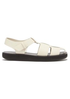 The Row - Grained-leather Fisherman Sandals - Womens - Cream