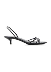 The Row - Harlow Leather Sandals - Black - IT 36.5 - Moda Operandi