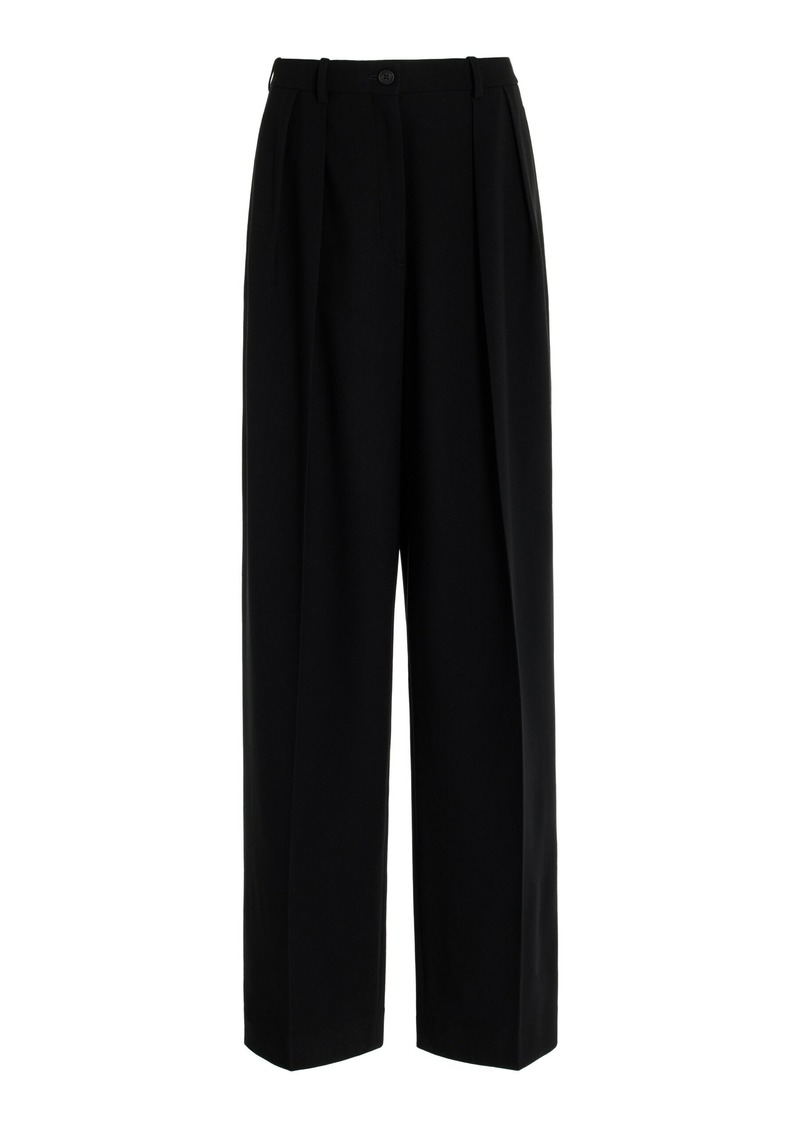 The Row - Igor Wool-Blend Pants - Black - US 10 - Moda Operandi