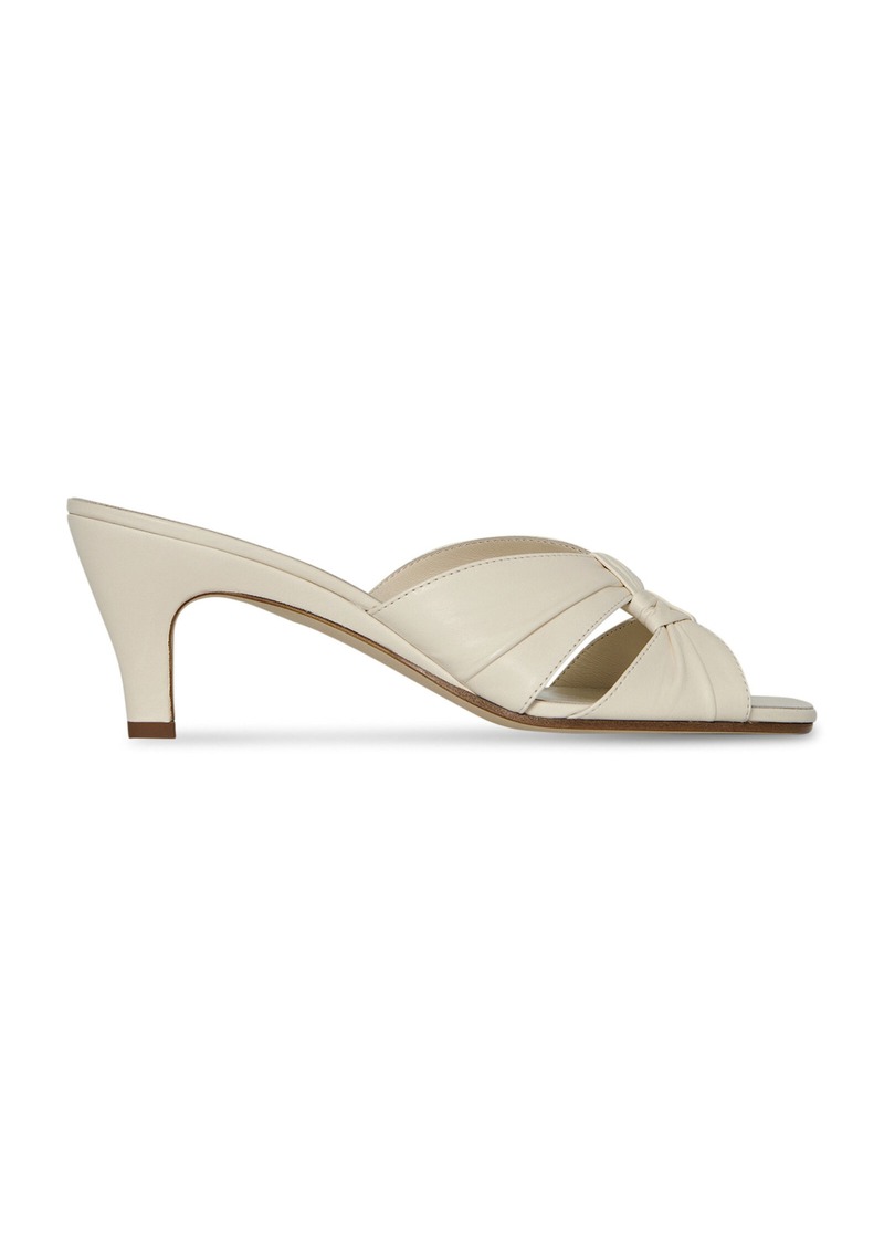 The Row - Knotted Leather Mules - White - IT 37 - Moda Operandi