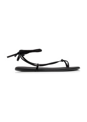 The Row - Knotted Satin Sandals - Black - IT 37 - Moda Operandi