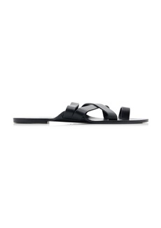 The Row - Kris Leather Sandals - Black - IT 36.5 - Moda Operandi
