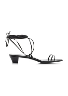 The Row - Lace-Up Leather Sandals - Brown - IT 38.5 - Moda Operandi